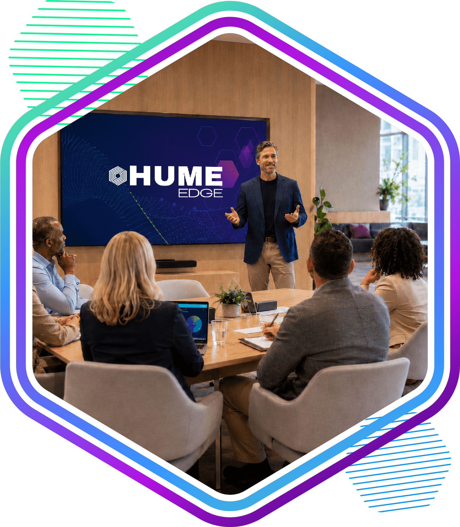 Hume Edge team in a strategy session